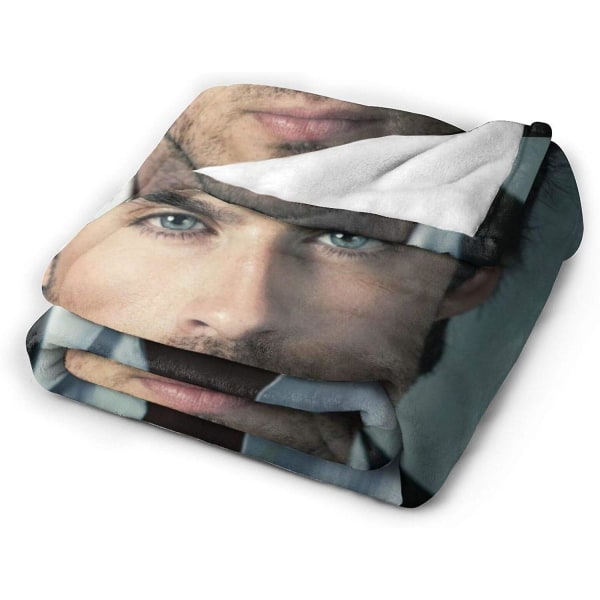 Ian Joseph Somerhalder Filt Flanell Luftkonditionering Student Mjukt Thermal Barn/vuxen Vam Pi-re Filt-n477 60x50in 150x125cm