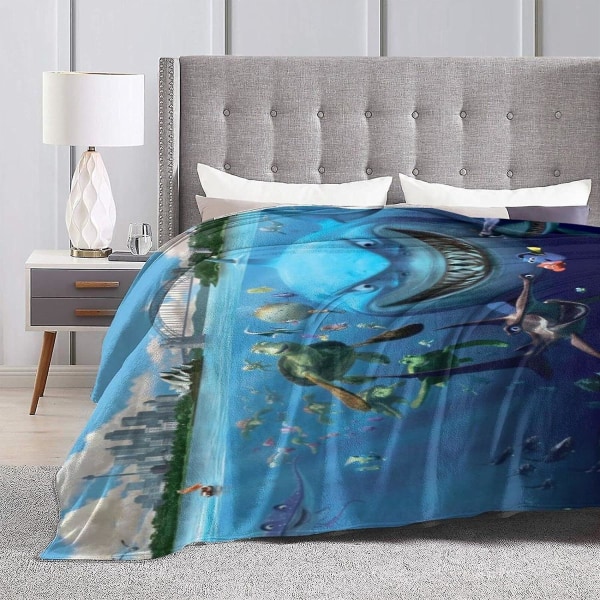 Hitta Nemo Fleece Bärbar Huvfilt Mjuka mysiga filtar Luvtröja Kasta Wrap Kappa Kap För Soffa Soffa Tupplur Resor För Vuxna Välmatchat sovrum 60x50in 150x125cm