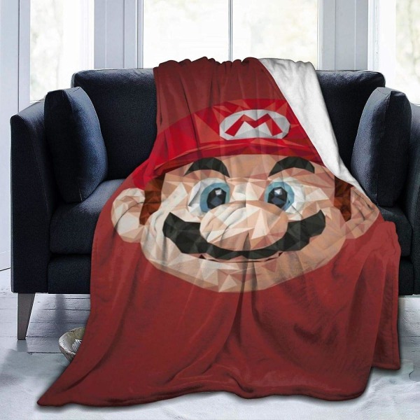 Super Mario Vänskap Bästa vän Födelsedagspresenter Slängfilt Ultramjukt överkast Mikrofiberfleecefilt Slitstark heminredning Perfekt för soffan Så 60x50in 150x125cm
