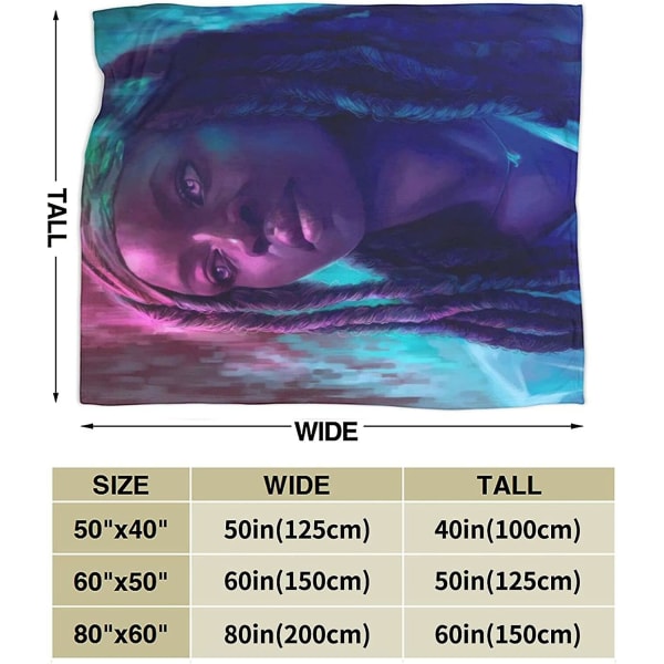 Danai Gurira filt Michonne Ultramjuk flanellfilt 3d- print Fluffig plyschfilt Sängdekoration Sängfilt till vardagsrummet Sovrumsdekoration 80x60in 200x150cm