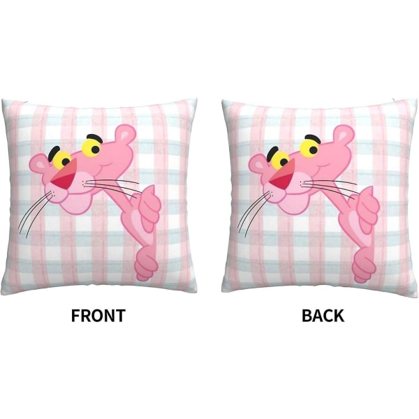 Pink Panther Mjuka kuddfodral 45 X 45 Cm Fyrkantiga kuddfodral Bekväma dekorativa kuddfodral Lyxigt cover för soffa sovrum med inv.