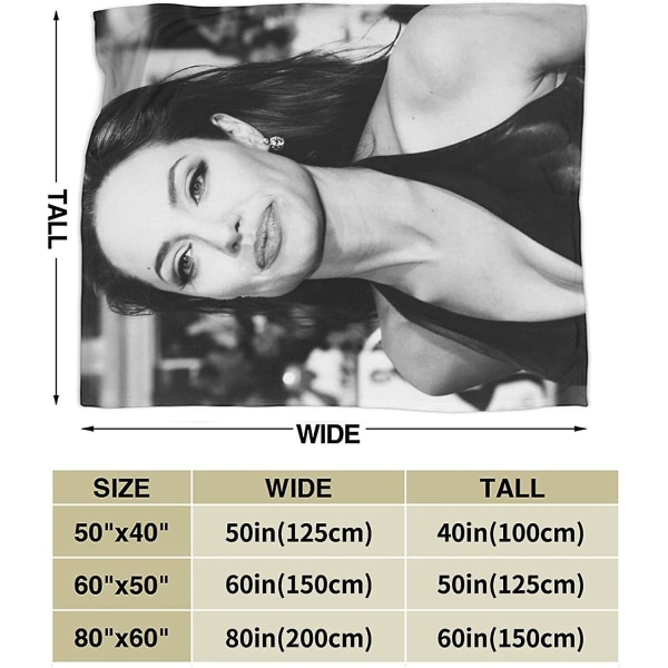 Angelina Jolie Filt Ultramjuk flanellfilt 3d- print Fluffig plyschfilt Sängdekoration Sängfilt för vardagsrumsrum Sovrumsinredning (3 storlekar 50x40in 125x100cm