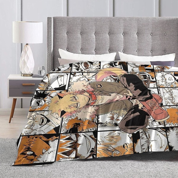 My Hero Academia Filt Ultra Mjuk Sovrum Vardagsrum Soffa Varma flanellfiltar- -u123 60x50in 150x125cm