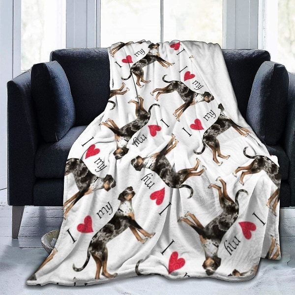 I Love My Catahoula Leopard Dog Throw Filt Mjuk flanell fleecefilt För soffa,säng,soffa,stol Kontor,resor,camping-r44 80x60in 200x150cm