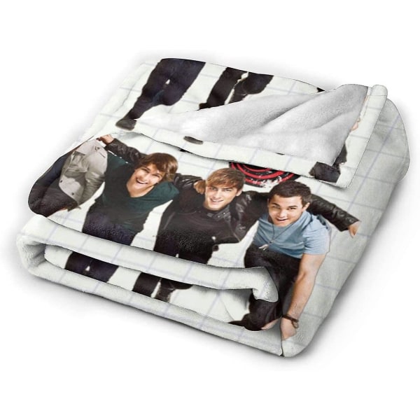 Flanell Fleecefilt Big Time Rush Btr Varm Luftkonditionering Vändbar Mysig Sängfilt För Säng Soffa Stol Sovrum-f402 60x50in 150x125cm