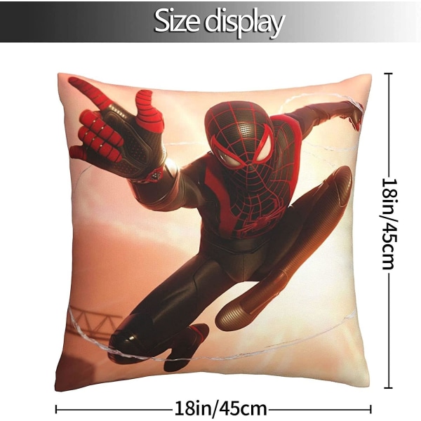 Mjukt och hållbart Spiderman- cover, case Hemdekorativt för män/kvinnor Vardagsrum Sovrum Soffa Stol 18x18 tums case 45 X 45