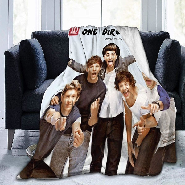 One Direction Four Fritid Utomhus mikrofleecefilt Mjukt och varmt Vinterfodral Ultramjukt lätt plysch bäddsoffa Vardagsrum-n234 60x50in 150x125cm