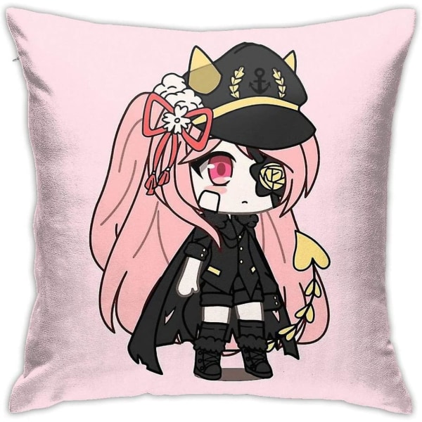 Gacha Life Satsuna Örngott Mjuka Kuddfodral Sovrum Soffa Soffa Fyrkantiga örngott Heminredning Kuddfodral 18x18 tum