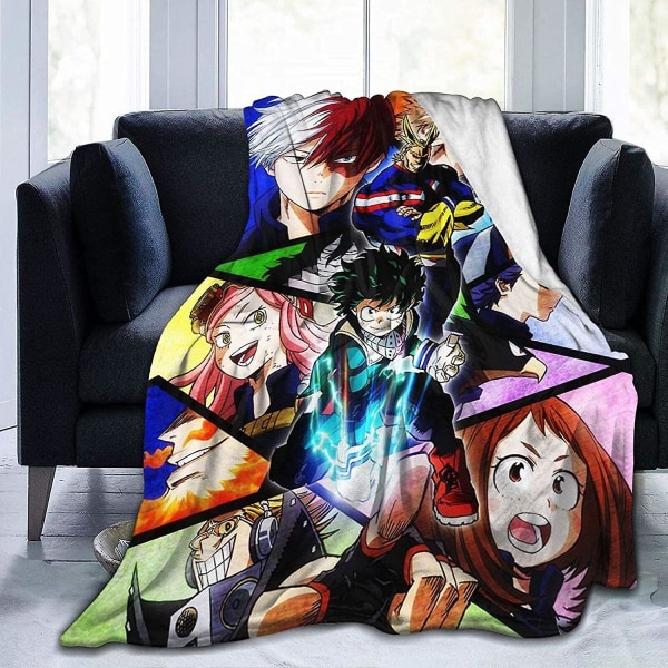 Filtar Kastar My Hero Academia Tecknad Anime Plysch Luddig Mjuk Varm Lämplig Forteens Kvinnor I Bäddsoffan Kontorssoffa -s68 80x60in 200x150cm