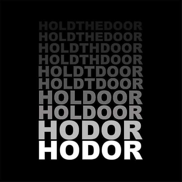 Hodor Hold The Door Fade Game Of Thrones kudde 18"x18"