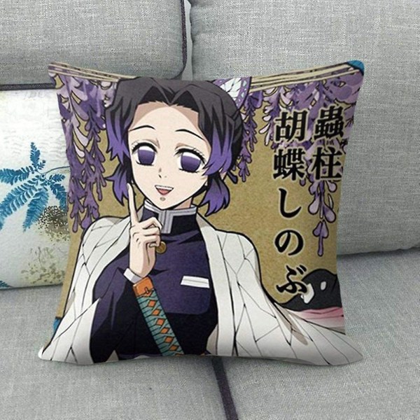 Aemon Slayer Kimetsu No Yaiba Sticker Sänglinne Tecknad Anime Påslakan Örngott Barn Anime Täcken Sängkläder Set Cover Dekor 18"x18"