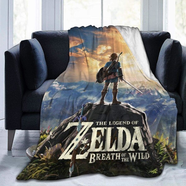 Legend of Zelda Ultra Soft Micro Fleece Sängfilt Lätt varm bäddsoffa filt -u178 50x40in 125x100cm