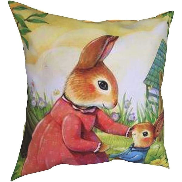 Mjuka och tåliga Peter Rabbit Four Seasons kuddar, bekväma, mjuka och hudvänliga kuddar, lämplig för bäddsoffa bilar-petter19-22x22 tum