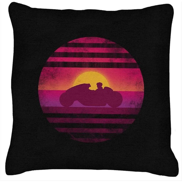 Akira High Tech Motorcykel Retro Sunset Cushion 18"x18"