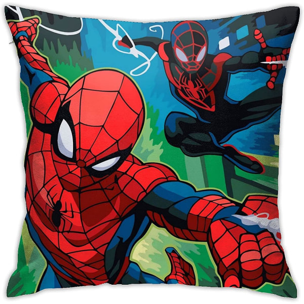 Spiderman slängkuddar, dekorativa kuddfodral Mjuka fyrkantiga kuddfodral Bekväma kuddfodral Slitstarka örngott för sovrumssoffa Vardagsrum 18x18