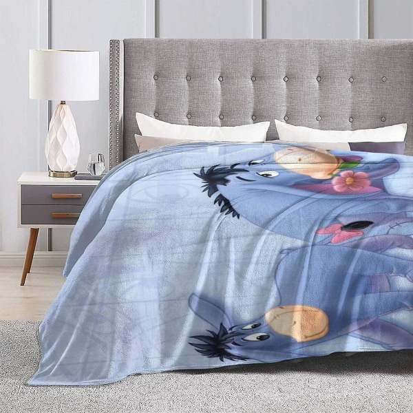 Eeyore All Season Flanell filt Mjuk maskfilt Barn Vuxen Lätt filt -w351 50x40in 125x100cm