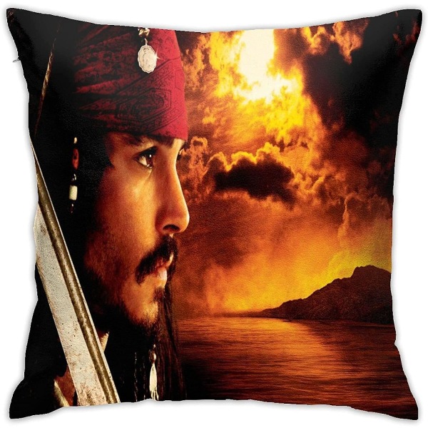 Pirates Of The Caribbean Cover,kuddar Case Cover Fyrkantigt örngott för vardagsrum 18"x18"