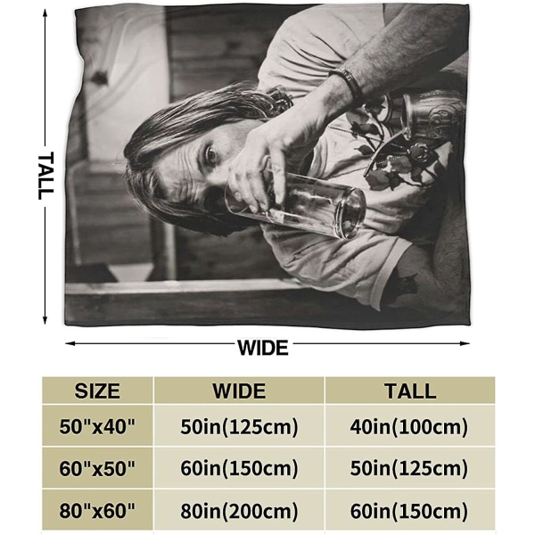 Viggo Mortensen filt Ultramjuk flanellfilt 3d- print Fluffig plyschfilt Sängdekoration Sängfilt till vardagsrummet Sovrumsdekoration (3 storlek 60x50in 150x125cm