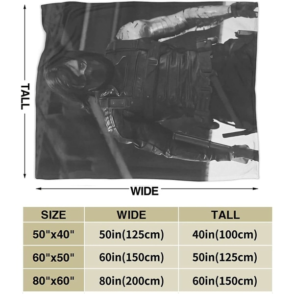 Sebastian Stan & Bucky Barnes Fleecefilt Sängfilt Lätt Super Mjuk Mysig Lyx Sängfilt Microfiber -t303 50x40in 125x100cm