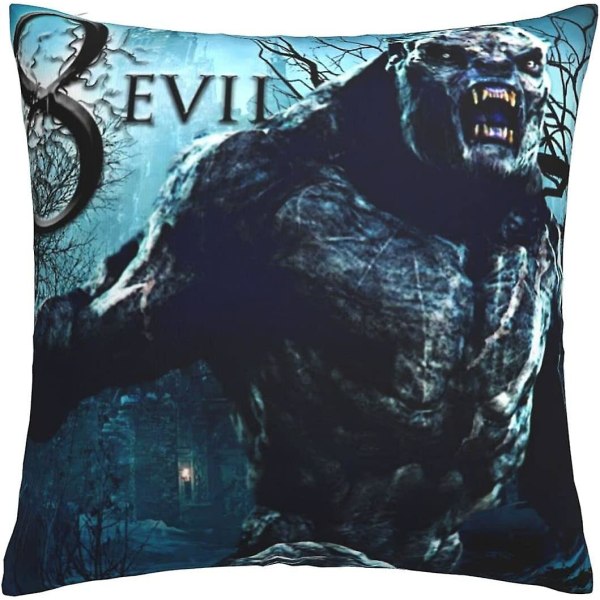 Resident Evil Mjuka Kuddfodral 45 X 45 Cm Fyrkantiga Kuddfodral Bekväma dekorativa Kuddfodral Lyxigt Cover För Bäddsoffa Sovrum Med In