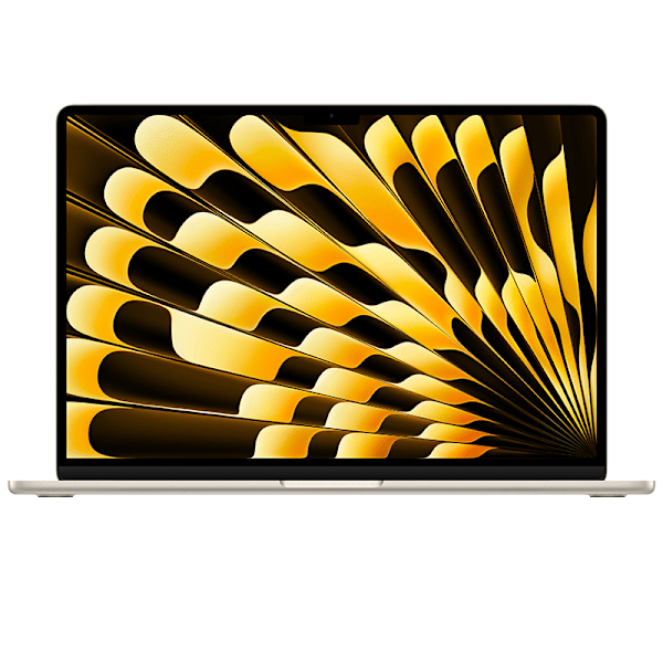 MacBook Air 15" M3 2024 Apple M3 8-Core 8 GB RAM 256 GB SSD med svenskt tangentbord Grade B Refurbished Starlight