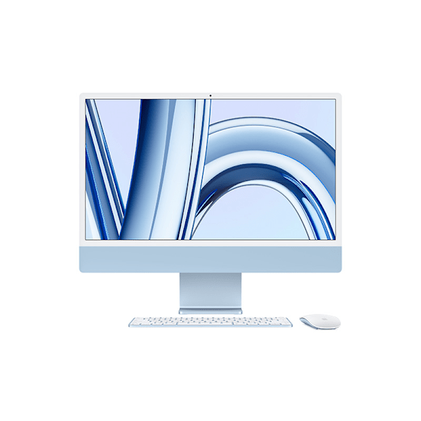 iMac 24" M3 2023 Apple M3 8-Core 10-Core 24 GB RAM 256 GB SSD Grade A Refurbished Blue