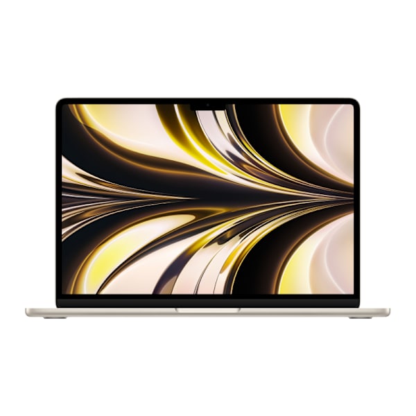 MacBook Air 13" M2 2022 Apple M2 8-Core 10-Core GPU 8 GB RAM 512 GB SSD med svenskt tangentbord Grade C Refurbished Starlight
