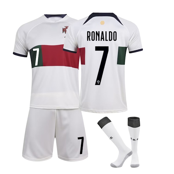 Ny ankomst VM tröja nr 7 Ronaldo hemmatröja fotbollsuniform för män, kvinnor och barn vuxen träningskläder 10 M