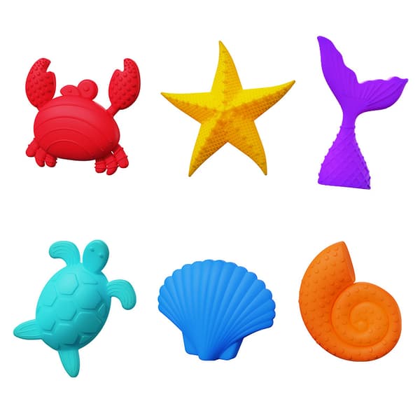 FidgetToys Sensorisk stressavlastande leksak för barn med stressavlastande silikontextur Ocean World 6 pack