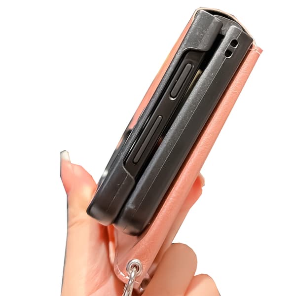 Smart Case with Card Holder - Samsung Galaxy Z Flip 4 Light Brown Ljusbrun