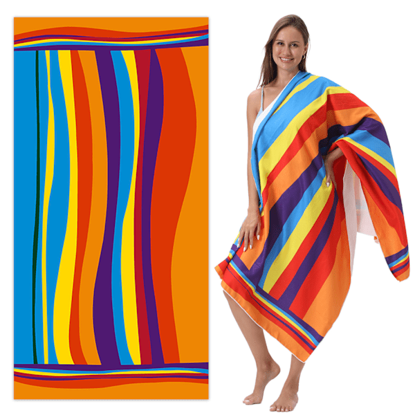 Hot Dollar mikrofiber strandhandduk anpassad digitaltryck plus size handduk badhandduk wedsfd 70*140