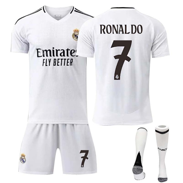 2425 Real Madrid Fotbollskläder Nr. 7 Vinness 5 Binsham 11 Rodege 10 Mbappe Tröja Set 2 24