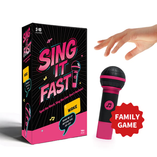 Nappaa mikki -musiikkibilepeli perhepeli korttipeli SING IT FAST