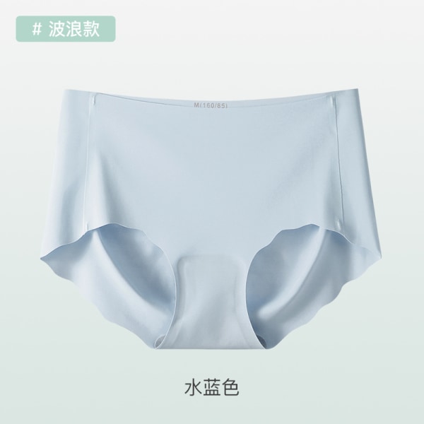 Sömlösa underkläder, antibakteriellt issilke för kvinnor, flickor i ett stycke, osynligt ventilerande sexiga underbyxor Sommarsporter, japanska kvinnor Pink (Wave) Size M