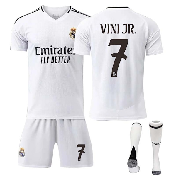 2425 Real Madrid Fotbollskläder Nr. 7 Vinness 5 Binsham 11 Rodege 10 Mbappe Tröja Set 3 26
