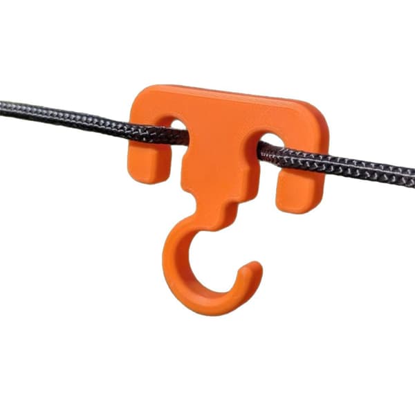 2 tryk campingkroge Campingkrog bærbar multifunktionel tøjhængende snorekrog Black - Camping Hook