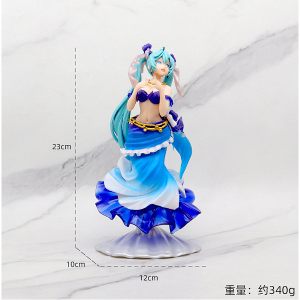 Hatsune Miku handgjord modell vacker flicka vatten is månhare anime bordsdekoration 6