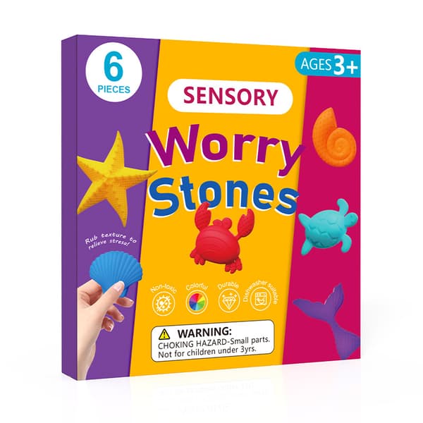 FidgetToys Sensorisk stressavlastande leksak för barn med stressavlastande silikontextur Ocean World 6 pack