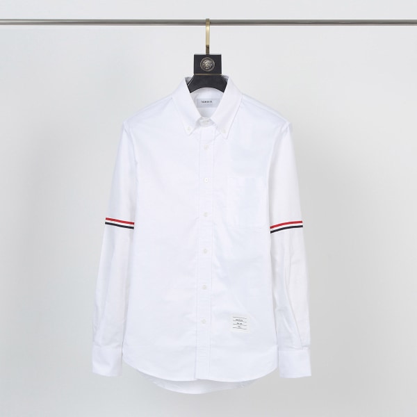 TB BROWIN Ny TB-skjorta Oxfordskjorta dubbelärmad webbingskjorta Casual långärmad skjorta white 3(XL)