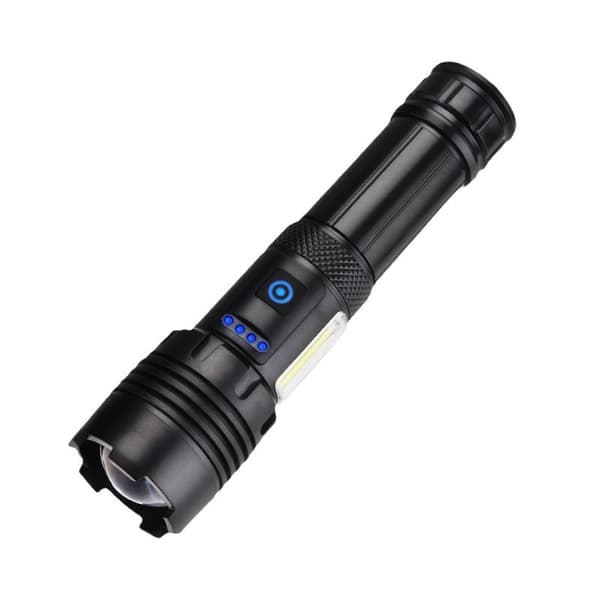 USB hvit laser lommelykt, sterkt lys, håndholdt søkelys, bærbar sidelys, utendørsbelysning White laser flashlight+data cable
