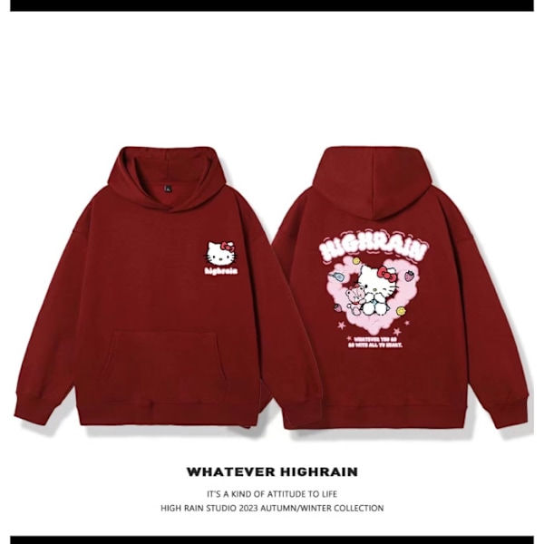 K-style Casual Par Sweatshirt för Kvinnor - Ins Lazy Design för Utomhus rose S