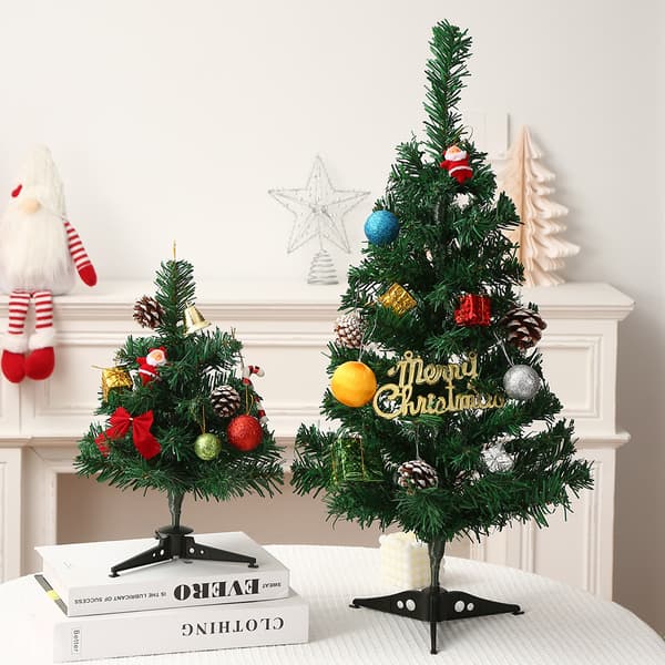 Jul mini 30 cm juletre PVC lite tredekorasjonspynt 30cm/30t small tree