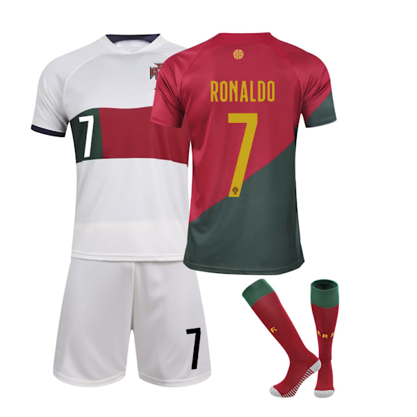 Ny ankomst VM tröja nr 7 Ronaldo hemmatröja fotbollsuniform för män, kvinnor och barn vuxen träningskläder 8 XS