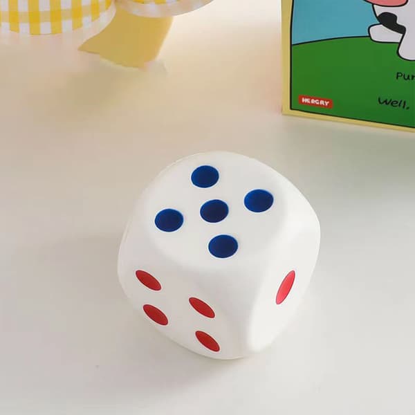 Terning Stressaflastningslegetøj Blødt Squishy Angstdæmper Sjovt Legetøj til Børn Blå Hvid Rød