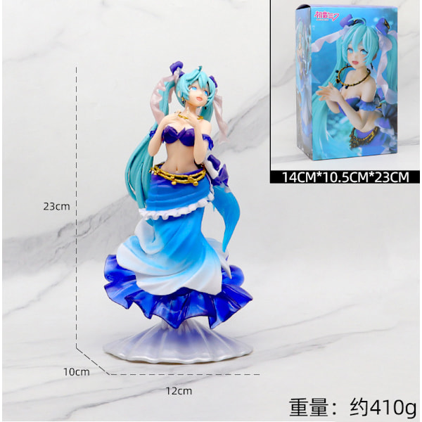 Hatsune Miku handgjord modell vacker flicka vatten is månhare anime bordsdekoration 6