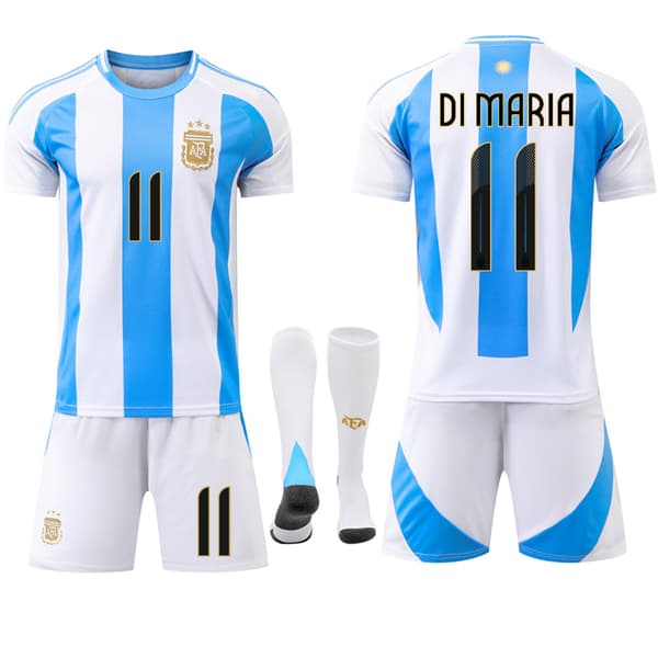 2425 America's Cup Argentina Hem 10 Messi Fotbollströja 21 Dibala Blå Vit 11 #20