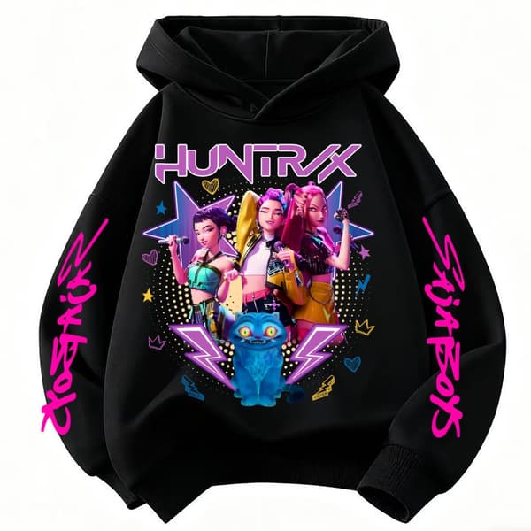 KPop anime perifer hettegenser løs uformell mellomstor barn høst- og vinterbase hettegenser moteriktig hettegenser 903 wt White 4 160cm