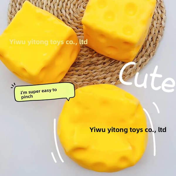 10 cm extra stor ostkläm- och släppverktyg för stresslindring, simulerad släppboll triangle cheese