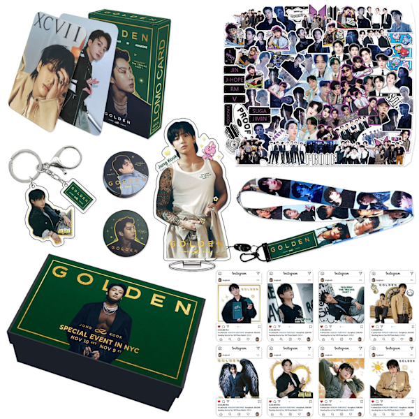 Bullet-Proof Youth League Jung Kook Jungkook Perifer Lanyard Klistermärke Presentförpackning Golden Album Mini Truck Kostym JK