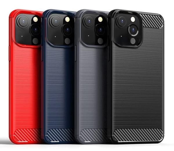 SKALO iPhone 13 Armor Carbon Stødsikkert TPU-cover - Flere farver Sort Svart